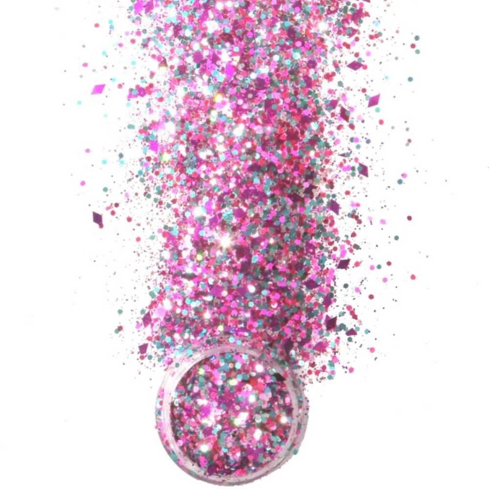 Purple Pink Turquoise Silver Cosmetic Glitter